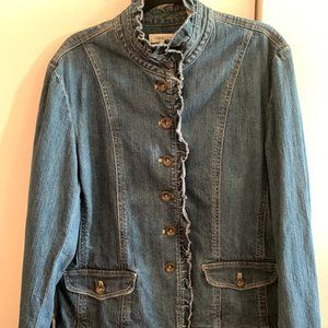 COLDWATER CREEK WOMENS DENIM JACKET XL
